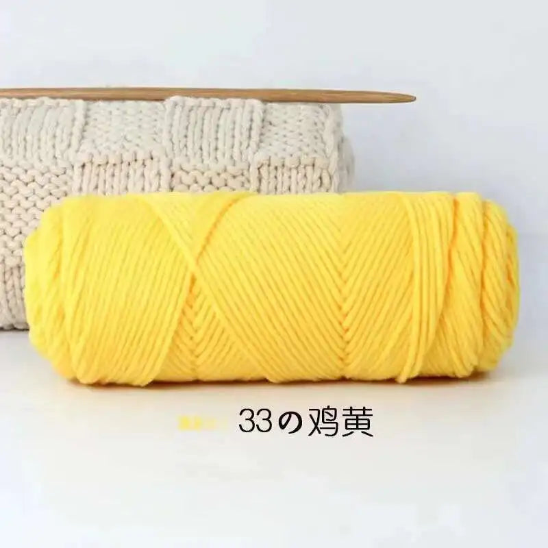 Lover 100g Pure Colour Yarn Soft Milk Cotton Yarn Woolen Yarn 8 ply Thread for Knitting Scarf Wool Handmade DIY Scarves Gift