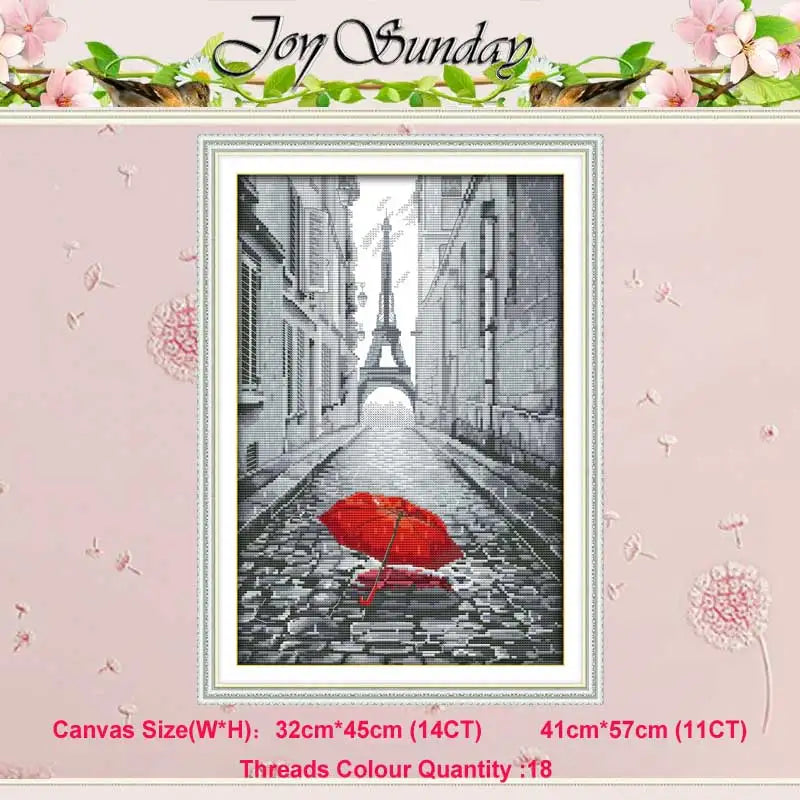 Romantic Paris Patterns Counted Cross Stitch 11CT 14CT Cross Stitch Set Wholesale Cross-stitch Kit Embroidery Needlework