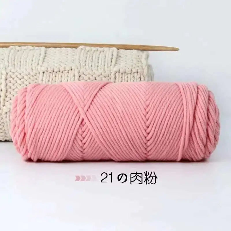 Lover 100g Pure Colour Yarn Soft Milk Cotton Yarn Woolen Yarn 8 ply Thread for Knitting Scarf Wool Handmade DIY Scarves Gift