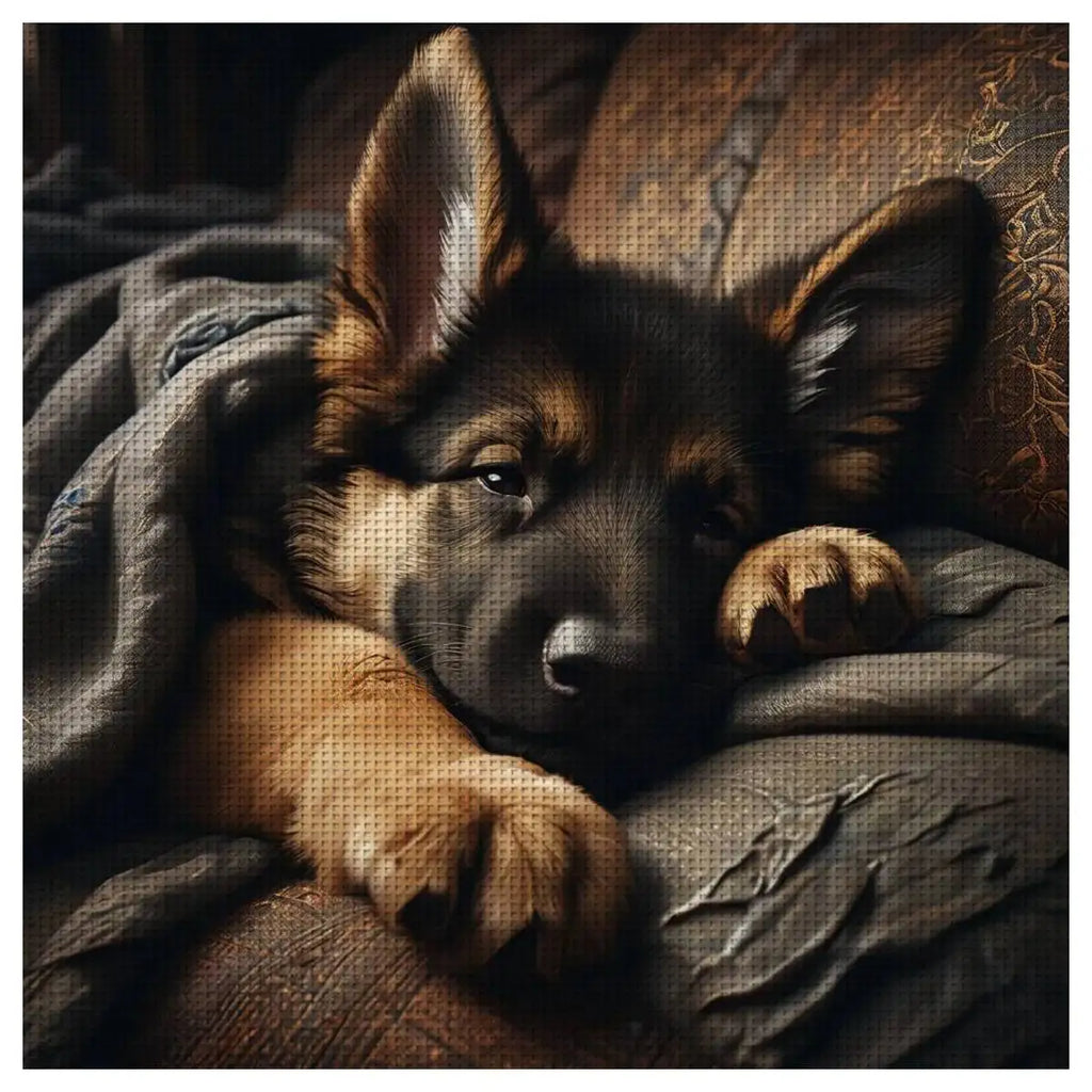 40X40CM German Shepherd cross stitch kit