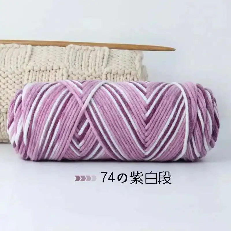 Lover 100g Pure Colour Yarn Soft Milk Cotton Yarn Woolen Yarn 8 ply Thread for Knitting Scarf Wool Handmade DIY Scarves Gift