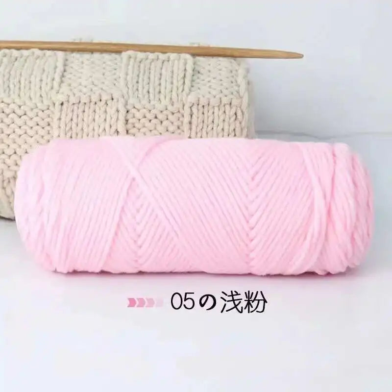 Lover 100g Pure Colour Yarn Soft Milk Cotton Yarn Woolen Yarn 8 ply Thread for Knitting Scarf Wool Handmade DIY Scarves Gift