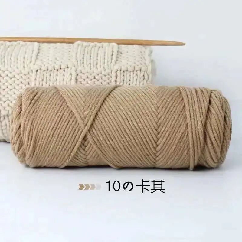 Lover 100g Pure Colour Yarn Soft Milk Cotton Yarn Woolen Yarn 8 ply Thread for Knitting Scarf Wool Handmade DIY Scarves Gift