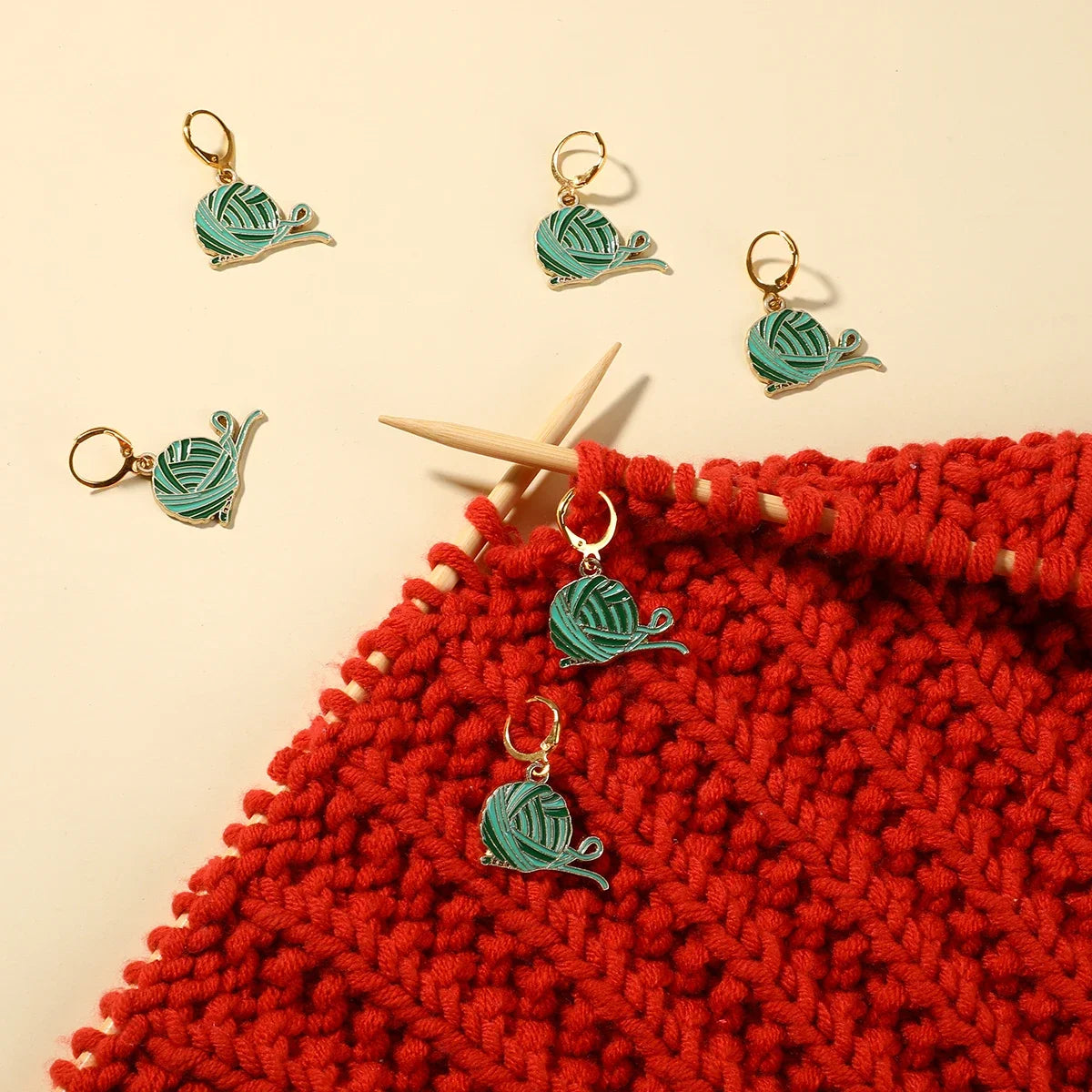 5/8/12pcs Handmade Knitting Stitch Markers Metal Crochet Locking Knitting Markers DIY Yarn Weaving Sewing Accessories Tools Set
