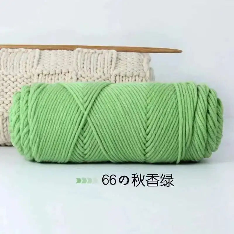 Lover 100g Pure Colour Yarn Soft Milk Cotton Yarn Woolen Yarn 8 ply Thread for Knitting Scarf Wool Handmade DIY Scarves Gift