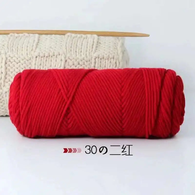 Lover 100g Pure Colour Yarn Soft Milk Cotton Yarn Woolen Yarn 8 ply Thread for Knitting Scarf Wool Handmade DIY Scarves Gift