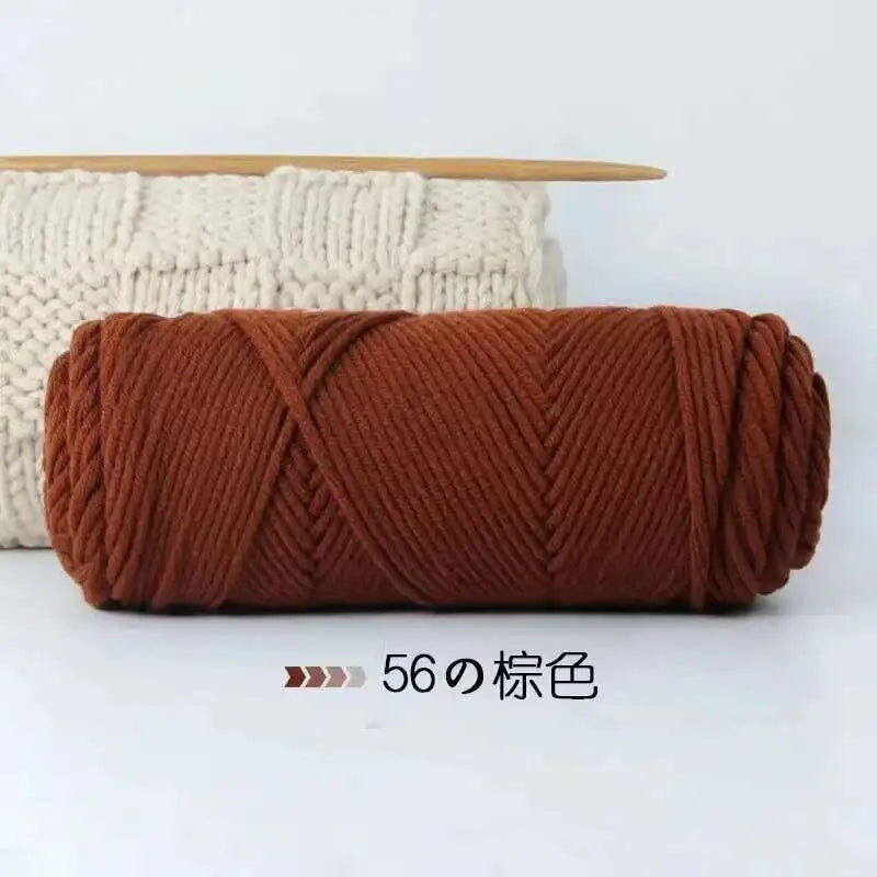 Lover 100g Pure Colour Yarn Soft Milk Cotton Yarn Woolen Yarn 8 ply Thread for Knitting Scarf Wool Handmade DIY Scarves Gift