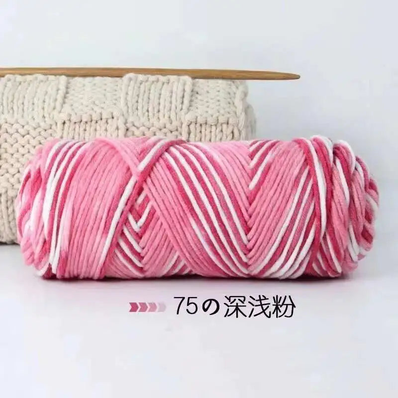 Lover 100g Pure Colour Yarn Soft Milk Cotton Yarn Woolen Yarn 8 ply Thread for Knitting Scarf Wool Handmade DIY Scarves Gift
