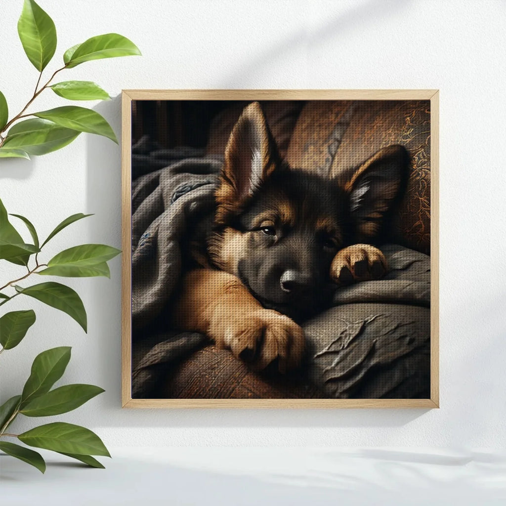 40X40CM German Shepherd cross stitch kit
