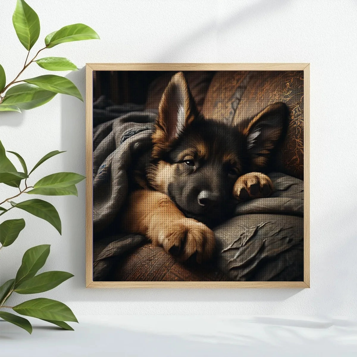 40X40CM German Shepherd cross stitch kit