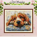 Corgi Dog Animals Patterns Counted Cross Stitch Set DIY 11CT 14CT 16CT Stamped DMC Cross-stitch Kit Embroidery Needlework Crafts
