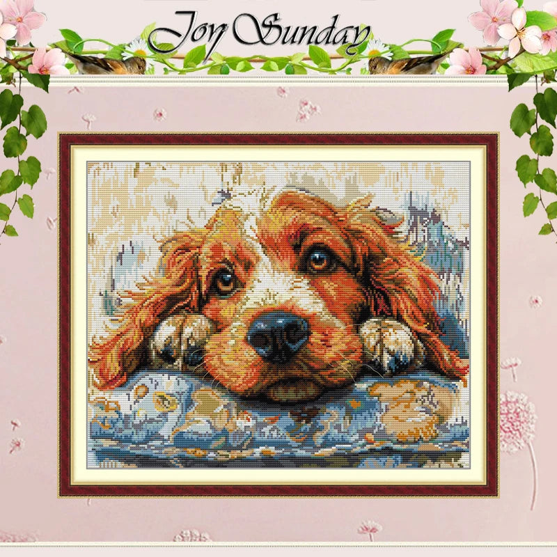 Corgi Dog Animals Patterns Counted Cross Stitch Set DIY 11CT 14CT 16CT Stamped DMC Cross-stitch Kit Embroidery Needlework Crafts