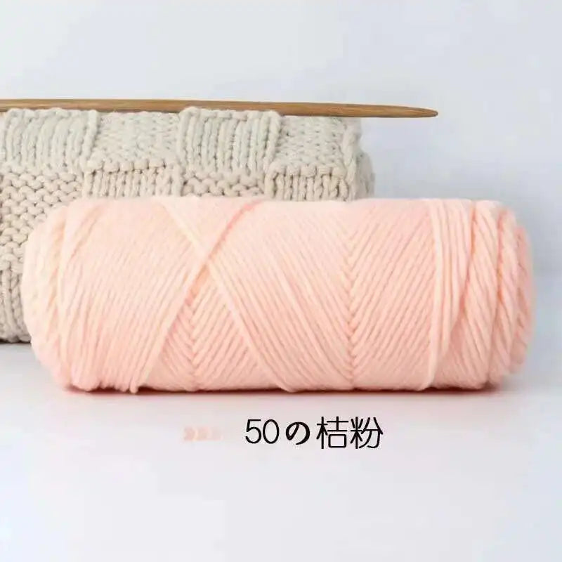 Lover 100g Pure Colour Yarn Soft Milk Cotton Yarn Woolen Yarn 8 ply Thread for Knitting Scarf Wool Handmade DIY Scarves Gift